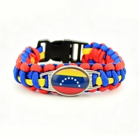 Bracelet en paracorde personnalisé avec le drapeau du Royaume-Uni, bracelet tressé de survie pour les fans de sport et souvenirs