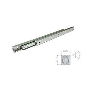 Deslizador telescópico de alta resistencia Guía de acero de alta carga 28mm de ancho 26mm de espesor Deslizador bidireccional personalizado Carga 230Kg Rollon Cajones Rieles - Product Image 2