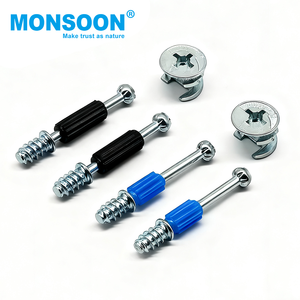 Mobilya görünmez bağlayıcı mutfak dolabı plastik ahşap bağlayıcı parçaları dekoratif pirinç bağlantı cıvata dolap kilitleri vida - Product Image 1