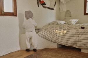 Veste décontractée pour tout-petit en coton avec col Peter Pan, fermeture à cordon, poche plaquée, doublure gaufrée et imprimé perlé - Product Image 5