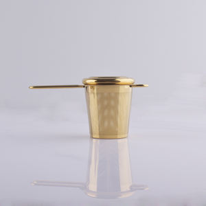 Fábrica Atacado Portátil Aço Inoxidável Chá Dourado Infusor Mini Filtro De Chá Doméstico Conjunto para Fazer Chá - Product Image 2