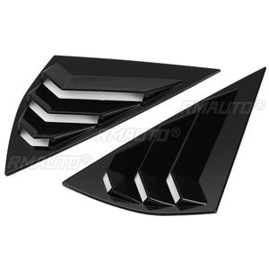 Couverture de vitre latérale arrière de voiture, style aileron, pour Ford Mustang Mach E 2021 2022, aspect fibre de carbone/noir brillant - Product Image 2