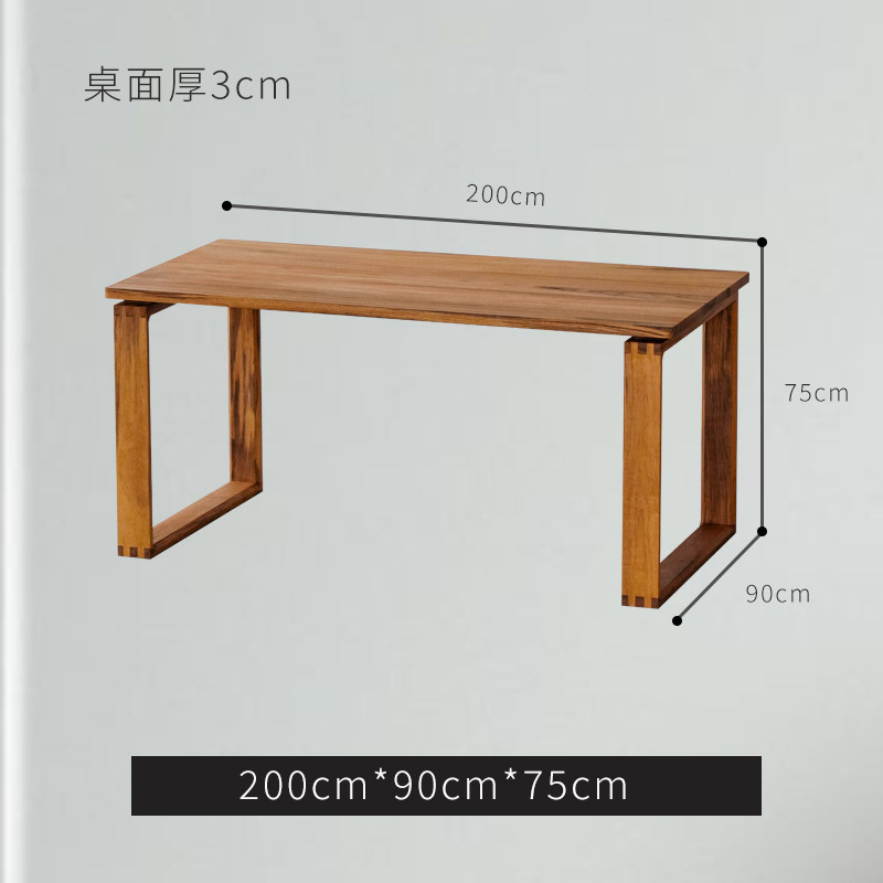 Table simple de 3 cm d'épaisseur et 2 m