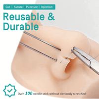 Tête de mannequin en silicone pour l'entraînement par injection faciale KyrenMed en silicone souple avec os à l'intérieur pour l'enseignement du micro-plastique
