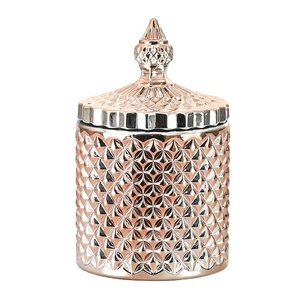 Customized Clear Empty Candle Jars Glass and Containers with Lid candle jars with lids in bulk and boxes christmas