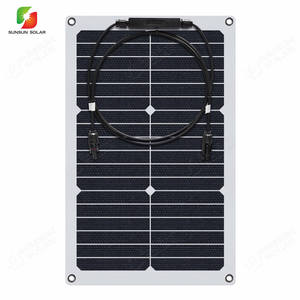 Panneau solaire flexible monocristallin Sunpower 10W 20W à fixation magnétique, installation facile, conception sans cadre pour capot de <span class=keywords><strong>voiture</strong></span>, véhicule, camping-car, caravane - Product Image 3