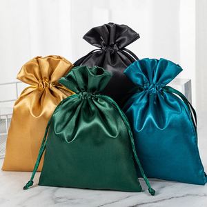 Eco-Friendly <b>for</b> Daily Use Silk Satin Drawstring Ribbon Travel <b>Hair</b> <b>Bonnet</b> and Eye Mask Storage Double-Lined Dust Bag - Product Image 1