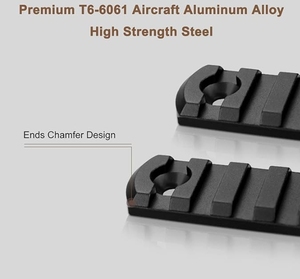 Accessoires tactiques en aluminium de haute qualité Coin arrondi 3 5 7 9 11 13 émerillons à fente pour la chasse - Product Image 5