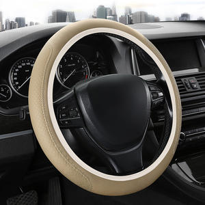 Cubierta de cuero personalizable para <span class=keywords><strong>volante</strong></span> de PU, anticongelante, transpirable, antideslizante, diseño de rombo de diamante de rejilla, sin goma - Product Image 5