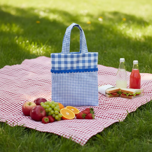 Borsa a Tracolla da Spiaggia alla Moda con Volant e Motivo a Quadri, Personalizzabile, per Uso Quotidiano, Vendita all'Ingrosso - Product Image 1