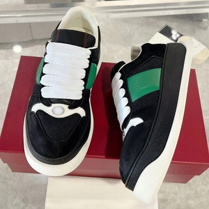 Chaussures décontractées de luxe de style italien pour femmes, baskets en daim, mode vintage, chaussures pour femmes à semelle épaisse, pour tous les jours - Product Image 1