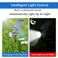 Vente en gros 30 LED design de brevet européen Lampes de jardin solaires 5 modes d'éclairage Spot solaire ABS IP65