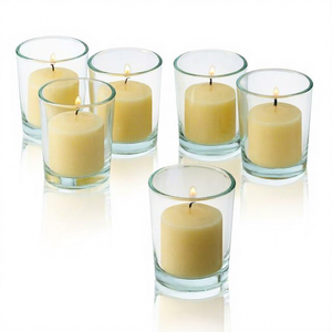 High Quality Scented Soy Wax Church Votive <b>Candle</b> Set-Handmade Personalized Style Cotton/Wood <b>Wick</b> Square/Round Shapes Custom - Product Image 1