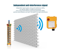 Control Remoto Industrial Inalámbrico de 18 Botones y Una Sola Velocidad F24-18S para Grúas Torre