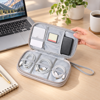 Sac de rangement portable pour câbles et chargeurs, pochette technique Oxford en simple ou double couche