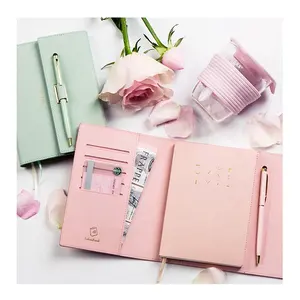 Market Popular 2021 Journal Printing Custom HardCover Planner Printing Macaron Color Custom Notebook With Pen
