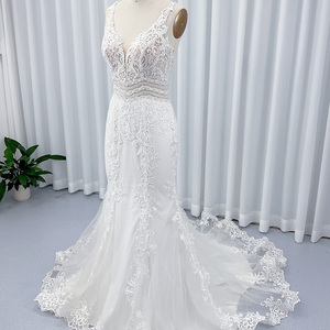 Jancember HX36 Sexy Backless Broderie Dentelle Sirène Fête Robes Formelles - Product Image 3