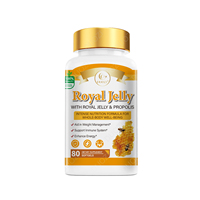 Gélules de Gelée Royale et Propolis DUOZI OEM ODM avec 10-HDA pour la Gestion du Poids, le Soutien Immunitaire et l'Énergie – 80 Gélules