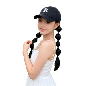 Nouveau Chapeau Perruque <span class=keywords><strong>Femme</strong></span> Réglable Effet Bulle et Tressé à la Main en Soie Haute Température, Facile à Porter pour <span class=keywords><strong>Coiffure</strong></span> Quotidienne - Product Image 5