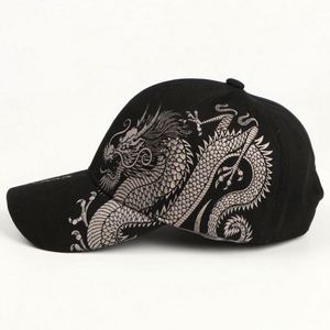 Casquettes de baseball imprimées à 6 panneaux, style chinois, motif dragon, pour hommes et femmes, tendance hip-hop, printemps et été - Product Image 3