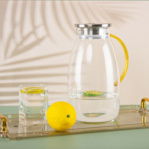 <b>Tea</b> & Fruit <b>Infusion</b> Pitcher Large Capacity Glass Jug With Lid And Handle For Cold Drinks Summer Use - Product Image 4