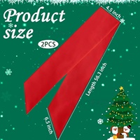 Ruban de guirlande de Noël en satin rouge et vert à pois pour porte d'entrée, accessoires de décoration pour fête de Noël, jardin et entrée