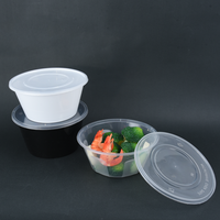 Bol en plastique jetable Boîte à lunch pour aliments à emporter Conteneur de préparation de repas Conteneur à emporter micro-ondable