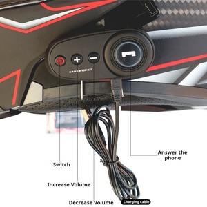 Hot bán xe máy Mũ bảo hiểm đầy đủ mặt Racing ABS xe máy Phụ kiện bluetooth Mũ bảo hiểm xe máy Predator xe máy Mũ bảo hiểm - Product Image 5