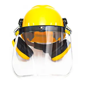 خوذة أمان للبناء بست نقاط تعليق مع واقي شمس وواقيات أذن - Product Image 1