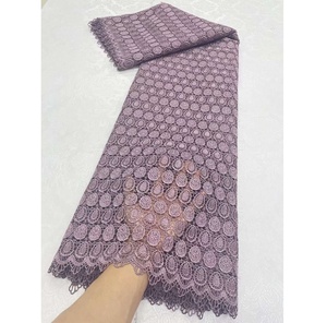 Vente chaude Design Guipure Cordon Dentelle Tissu Aso Ebi pour Robe De Soirée Brodée Dubaï - Product Image 2
