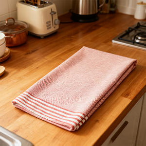 Serviettes de cuisine en coton nordique simple, rayées, rectangulaires, 100% coton, lavables en machine, pour usage domestique - Product Image 5
