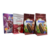 Sacs à collation personnalisés avec impression couleur, grande capacité, pour bonbons et biscuits, sacs en aluminium à fond plat de qualité alimentaire avec fermeture éclair