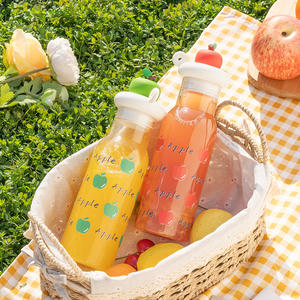 Bouteille d'eau Apple en plastique Tritan, grande capacité, portable, résistante à la chaleur, bouteille d'eau pour l'extérieur, tasse de voyage d'été - Product Image 5