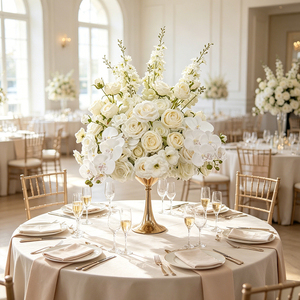 DKB Artificial <b>Flowers</b> Factory Wholesale Wedding Decoration <b>Flowers</b> White Handmade <b>Flower</b> Balls for Wedding Table Decoration - Product Image 1