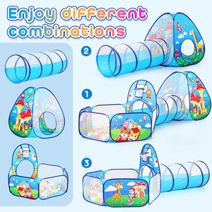 Maison de jeu pour enfants d'intérieur et d'extérieur Jungle 3 en 1 Tente de jeu pour enfants pour tout-petits avec fosse à balles pour bébé et tunnel de jeu - Product Image 4
