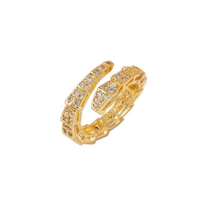 Con Rắn Nhẫn-18K Vàng Mạ Cubic Zirconia Micro Pave Cơ Sở Đồng Có Thể Điều Chỉnh Không gây Dị ứng Bán Buôn Cho Phụ Nữ - Product Image 6