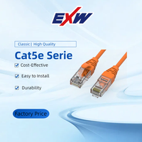 Cable de red EXW para interiores y exteriores etiqueta UTP FTP SFTP Cat 5E 5 6A 6 7 Cable Cat5e Cat5 CAT6 Cable