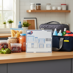 Sac de rangement sport HB 20x25cm 25x30cm 30x40cm 34x45cm Ensemble de sacs multi-usages en plastique transparent - Product Image 2