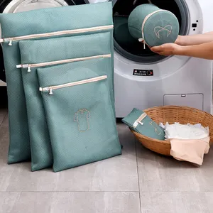 Tas kain cucian perjalanan jala halus grosir kain pembelanja untuk mesin cuci jaring tas cucian untuk koper wanita