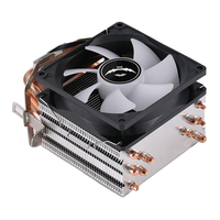 Qiusaim Desktop 90mm berpendingin Air 2011-3 Pin Heatsink CPU dengan 6 pipa panas X79 kipas CPU Motherboard PWM X99