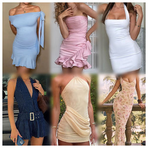 Vêtements d'été pour femmes en gros, robes décontractées, t-shirts, emballage mixte, vêtements pour femmes, livraison aléatoire, robe une pièce pour femme - Product Image 3