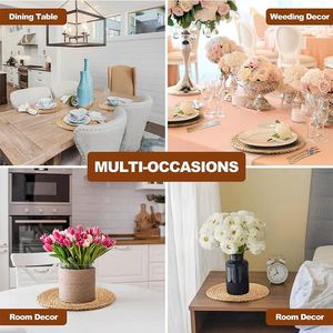 Woven Rattan <b>Placemats</b> for Wedding Kitchen Mat Place Mats Dining Table Charger Plates <b>Set</b> - Product Image 2