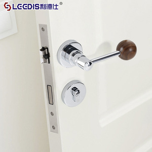 Legdis Lever Lock Zinc Alloy Walnut Handle Keyless Bedroom Door Lock - Product Image 2