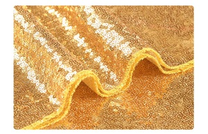 Ưa Thích 120 Inch Vòng Màu Đen Khăn Trải Bàn Hiện Đại Polyester Thêu Long Lanh Cho Đám Cưới Nhà Đảng Dệt Sequin Bảng Vải Bao Gồm - Product Image 5