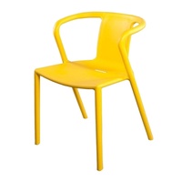 Fauteuil moderne de style Ming en plastique PP moulé intégré, coloré, épaissi, de haute qualité, confortable et élégant, chaise de salle à manger