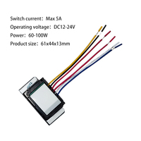 Interrupteur inductif de miroir de salle de bain intelligent à clé unique 5ADC12-24V trois couleurs fonction de désembuage interrupteur de miroir de maquillage