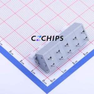 KF243-7.5-5P Spring Terminal Block Through hole Component (THT),P=7.5mm Connector 1x5P 7.5mm Gray 5P - Product Image 2