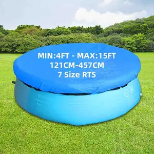 Blue Round 4FT 5FT 6FT 8FT 10FT 12FT 15FT copertura per piscina esterna fuori terra coperta circolare UV Stop copertura per piscina impermeabile
