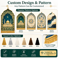 Factory Wholesale Price Plush Polyester Modern Hanging Worship Prayer Rug Customizable Size and Pattern Washable Free Samples