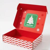 Nouvelle boîte postale de cadeau de Noël personnalisée de mode boîte de papier ondulé coloré pour l'emballage de cadeau